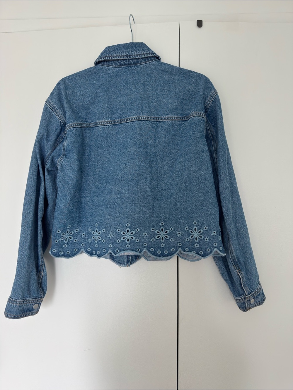 Floral Eyelet Denim Jacket/Shirt - only worn once! - Picture 3 of 3